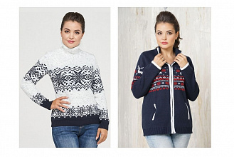 Джемперы со снежинками Джемперы со снежинками