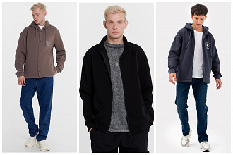 Трикотажные худи и бомберы из футера с начесом Трикотажные худи и бомберы из футера с начесом