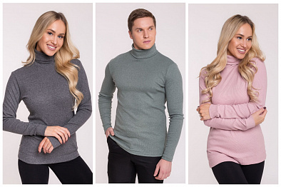 Мягкие, теплые и комфортные водолазки из кашкорсе с пушистым начесом