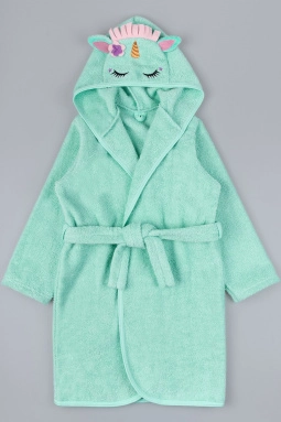 Халат дев,0839,-(ментоловый, единорог,зел-св,,единорог), (28-104,110)