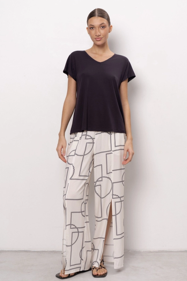 Брюки жен,50165,1f-010(экрю,молоч,,прерывистые линии), (46-170)