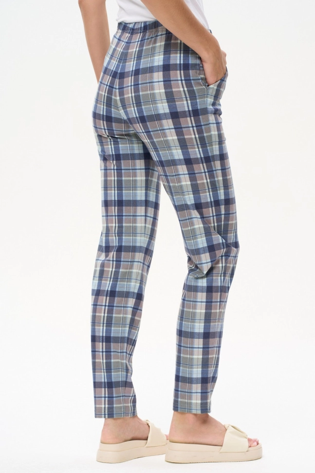 Брюки жен,b0162,b0162-c92.3f03(серо-зелёный,син,,зел-св клетка), (44-164)