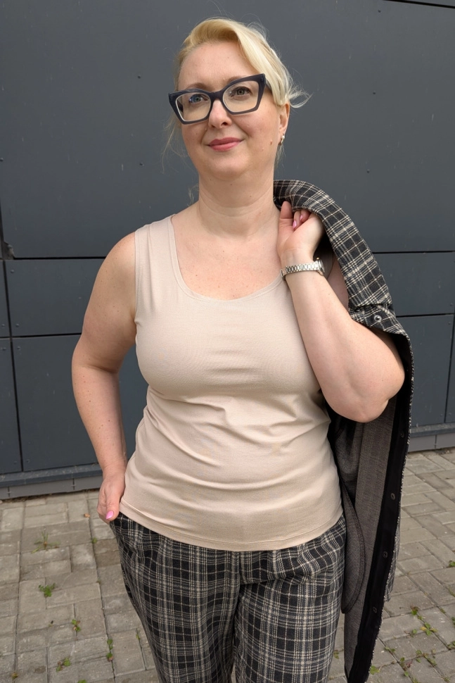 Майка жен,а1067,а10670402(св.бежевый,беж,-,), (46-158,164)