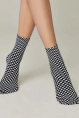 Носки жен,22с-54сп,-(nero-bianco,чер,,бел горош), (23-25)