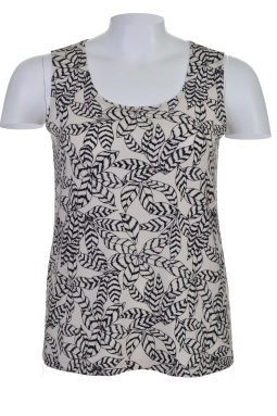 Майка жен,а1008,а100814(,беж,,чер листья), (48-158,164)