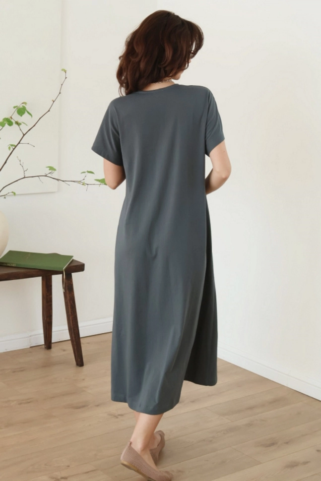 Платье жен,683702,5с2315(темно-зеленый,сер-т,,), (48-158,164)