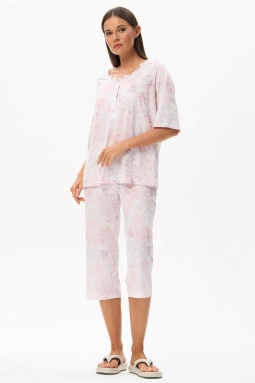Пижама жен,p1310,p1310-p66.6s02(розово-бежевый,роз-св,,акварельные цветы), (44-164)