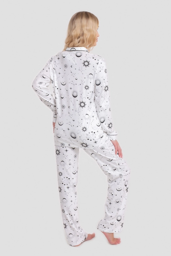 Пижама жен,s5422,s5404,s5404/33(молочный с рис. 3317,молоч,,созвездия на молочном), (44-170)