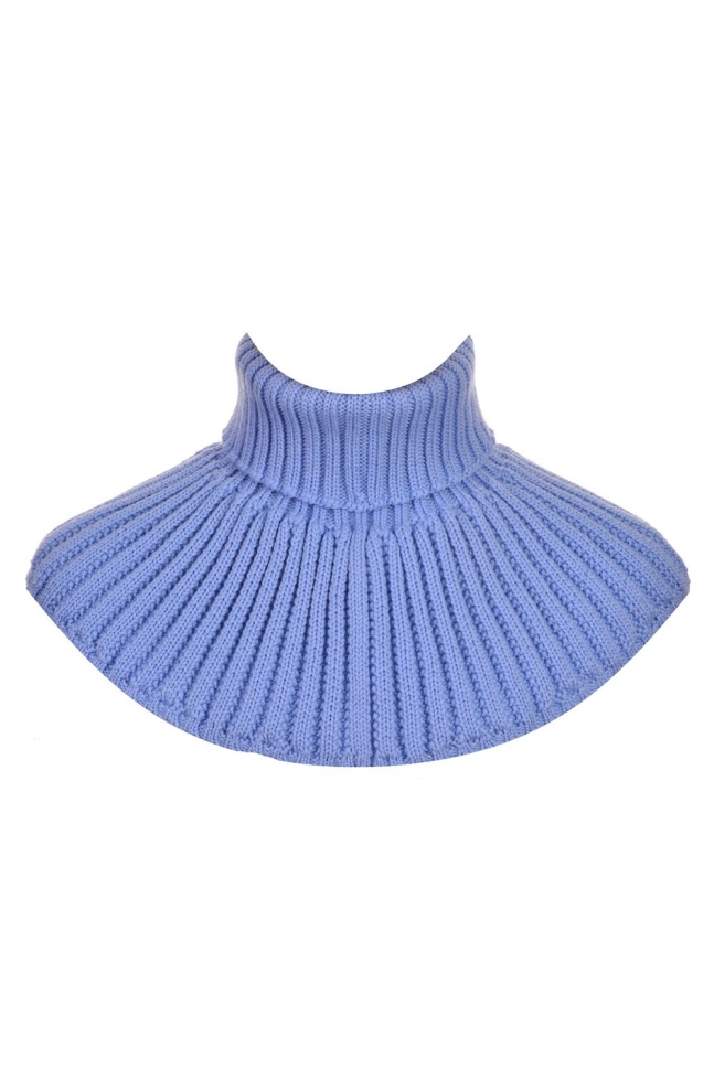 Шарф горло дет,с4034,0с2249(сине-голубой,гол,,меринос спецзаказ резинка 2х2), (21х13)