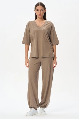 Брюки жен,b2551,b2551-m19.6s12(бежевый,бежмел,,), (52-164)