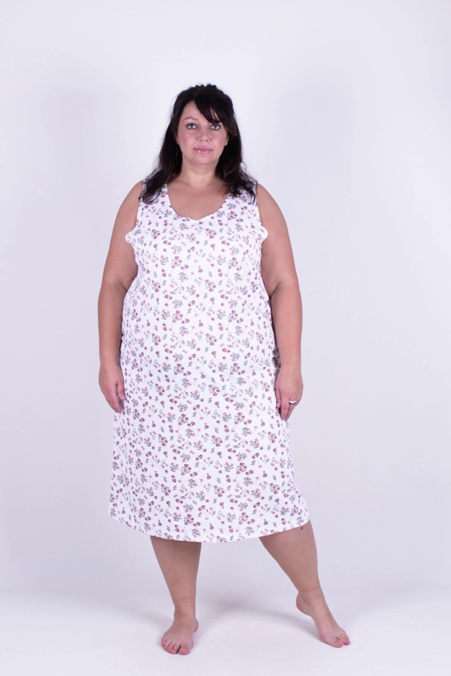 Сорочка ноч жен,в306235,р300030,-(нежноцвет,бел,,розов цв), (48-158,164)