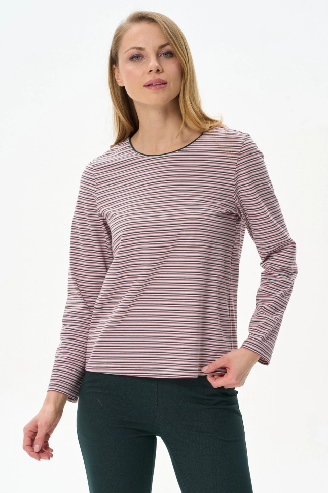 Джемпер жен,k1580,k1580-s30.4f01(красный,красн,сер,полос), (44-164)