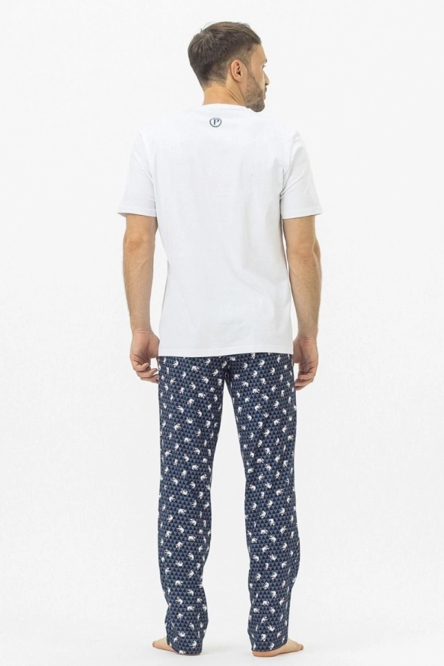 Пижама муж,pdk-291,-(белый/медведь белый,бел,сер,), (48-176,182)