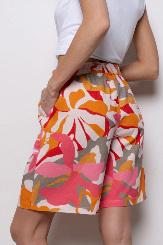 Шорты жен,45097,1f-093(мультиколор,оранж,зел,абстракция), (42-170)