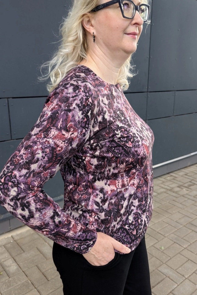 Джемпер жен,а133,а13303(,фиол,,борд этника), (58-158,164)