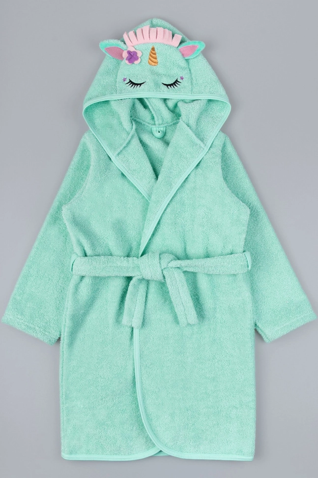 Халат дев,0839,-(ментоловый, единорог,зел-св,,единорог), (28-104,110)