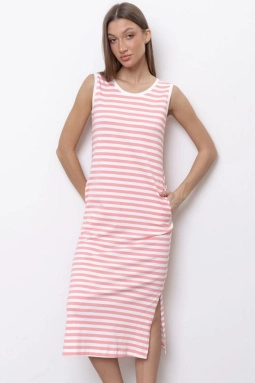 Платье жен,70185,1f-050(бело-розовый,корал,молоч,полоски), (44-170)
