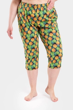 Бриджи жен,s9031,s9031/18(ананасовый компот,чер,,ананасовый компот), (50-170)