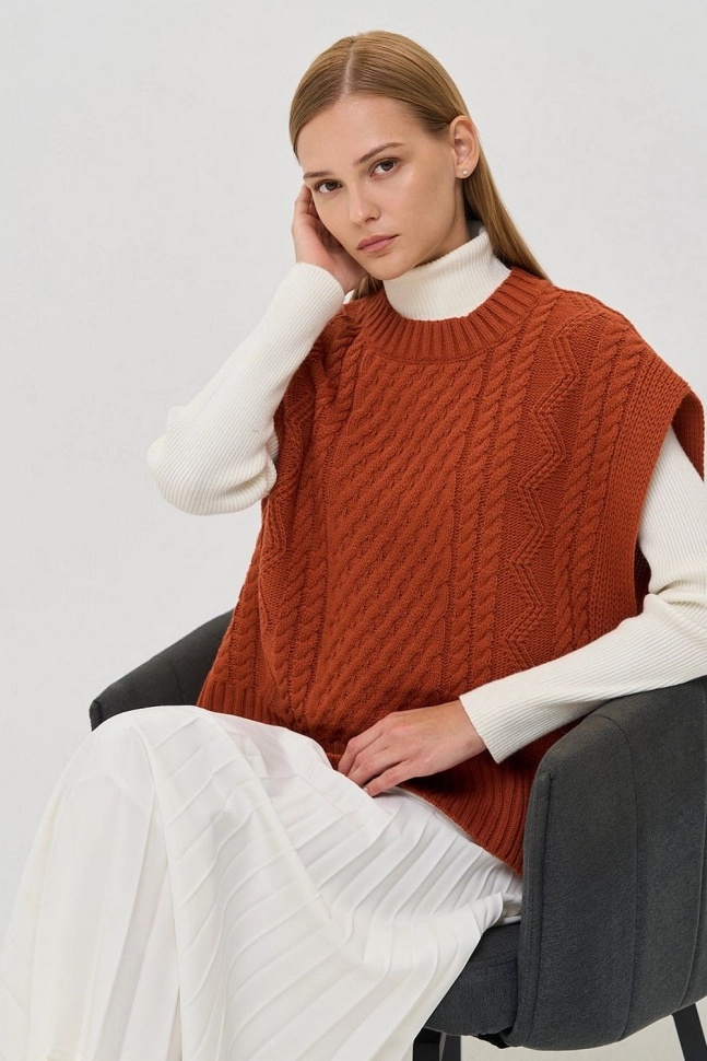 Жилет жен,7252-14139,-(кленовый сироп,терра,,), (50-52-158,164)