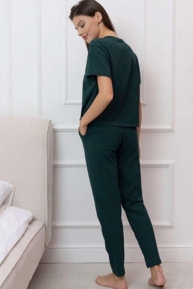 Брюки жен,50018,6h-617(темно-зеленый,зел-т,,), (42-170)