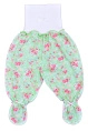 Ползунки дев,ж084цс,-(набивка - цветочки н,салат,,розы), (22-68)