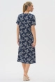 Платье жен,n0900,n0900-p59.5s11(тёмно-синий,син-т,,беж листья), (48-164)