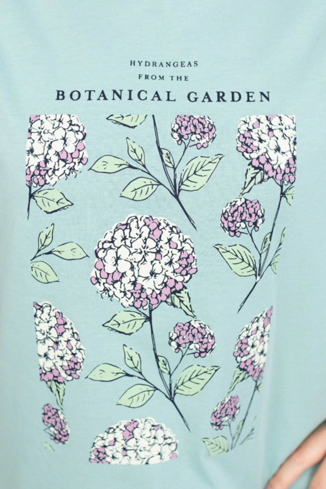 Сорочка ноч жен,666204,5с4681(мята,зел-св,,гортензия), (46-158,164)