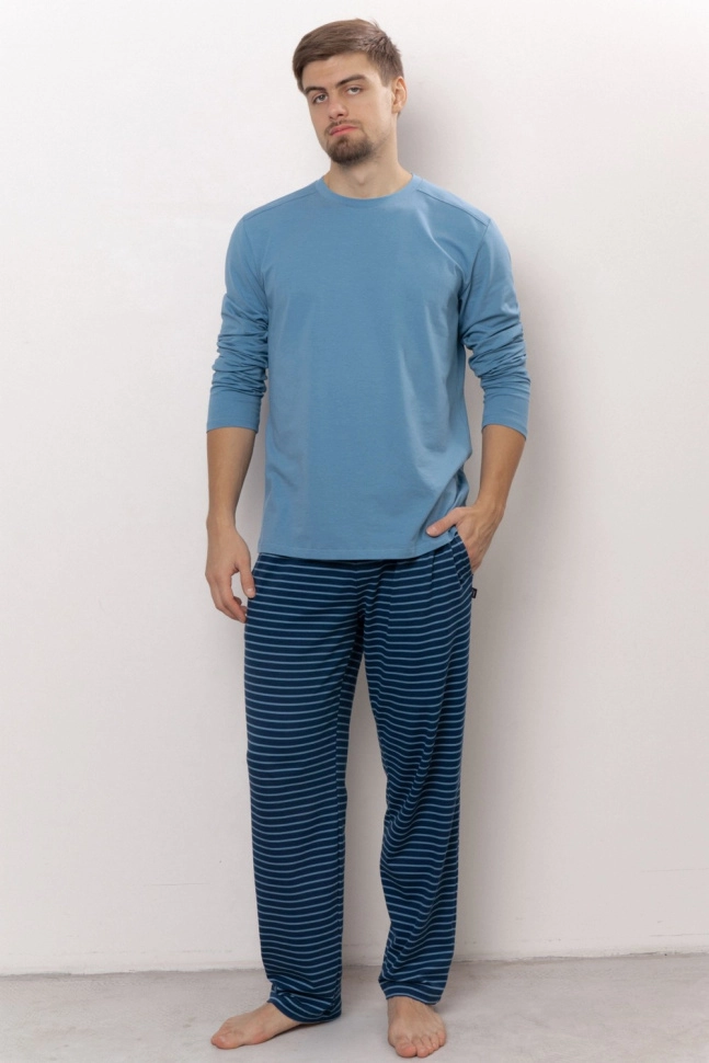 Брюки муж,50155,1h-076(синий,син,,гол полос), (50-176)