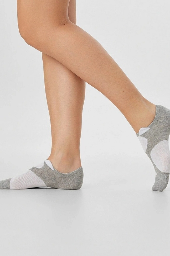 Носки жен,24397k,2751(серый меланж,сермел,,ушки пятна), (25-27)