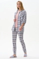 Брюки жен,b0162,b0162-c90.4s03(серый,сер-т,,бел клетка), (46-164)