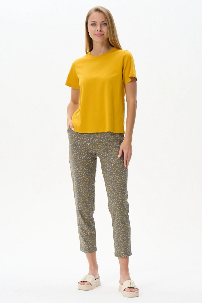 Брюки жен,b0264,b0264-f90.4s03(серый,сер-т,,желт цв), (54-164)