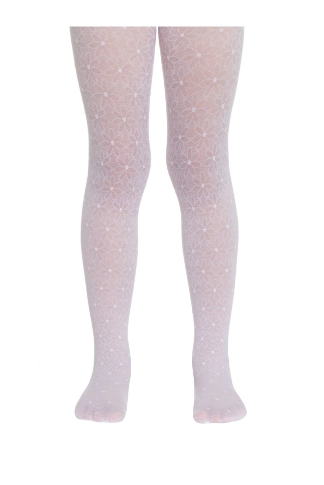 Колготки дев,16С-48СП,jasmine20(bianco,бел,,цветы), (116,122-17-18)