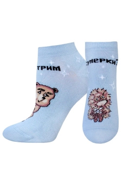Носки жен,б1162,784(серо-голубой,сер,,Смотрим сумерки ?), (23)