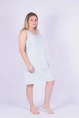Сорочка ноч жен,в306235,-(бирюзовые розочки,бел,,), (44-158,164)