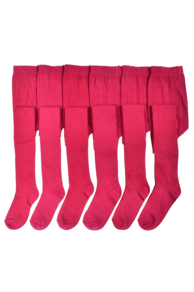 Колготки дев,с662,-(бордовый,бордо,,ромбы зигзаги полосы), (134,140-20-21)