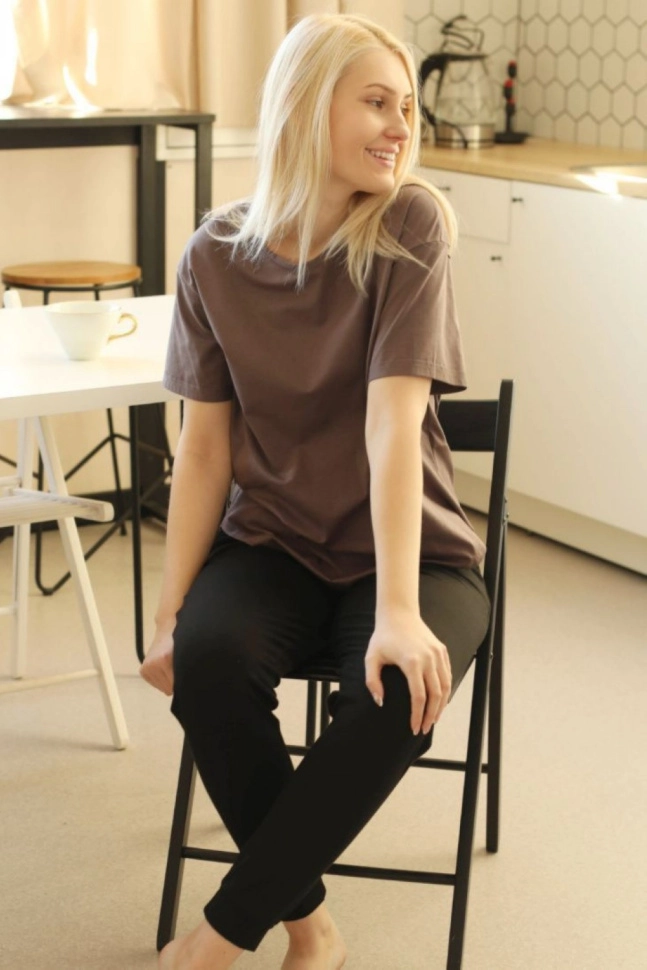 Брюки жен,50002,7h-911(черный,чер,,), (44-170)