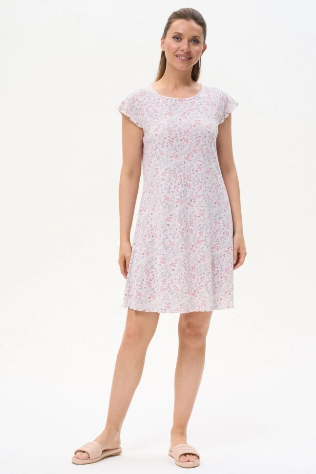 Сорочка ноч жен,s2605,s2605-p18.4f09(бежево-розовый,бежмел,бордо,сер зел веточки цветоч), (50-164)