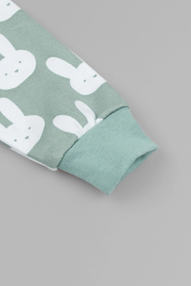 Комбинезон мал,3043а,-(мятно-белый,зел,,заяцы), (24-74)