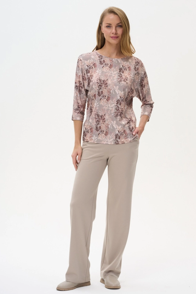 Джемпер жен,l0064,l0064-p19.5f15(бежевый,беж,,листья), (52-164)