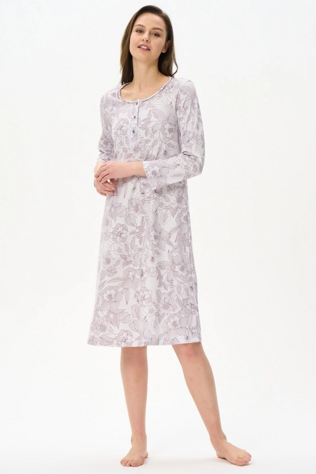 Сорочка ноч жен,s1550,s1550-p18.3f11(бежево-розовый,беж,,цветы), (46-164)