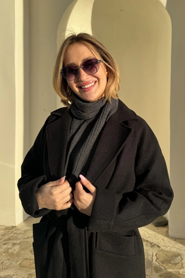 Шарф жен,6083-22,-(антрацит dark grey melange729 ASCONA 26/2,антрац,,меринос спецзаказ), (160х18)