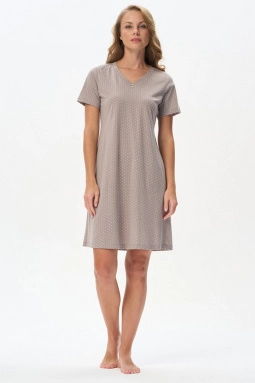 Сорочка ноч жен,s0155,s0155-g81.6s16(кофейный,сер,,горох), (50-164)
