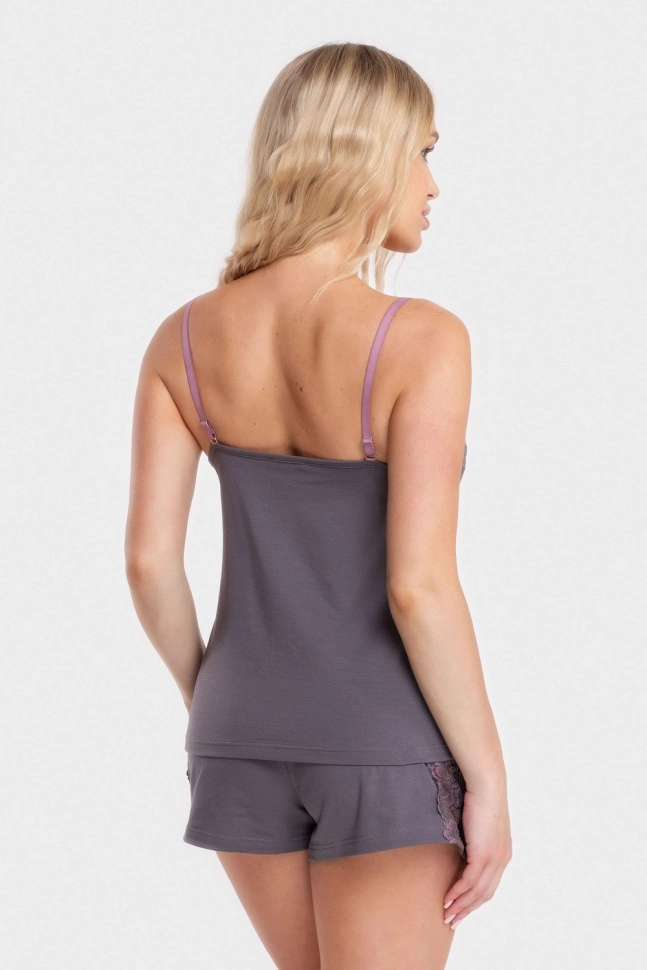 Пижама жен,s5066,s5639,s5639/26(тёмная чайка,сер-т,,роз цветы), (44-170)