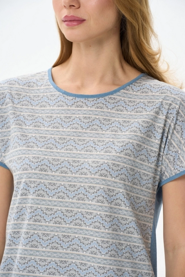 Платье жен,n1690,n1690-e54.4f11(серо-голубой,сер-св,голмел,орнамент), (44-164)