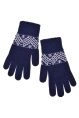 Перчатки жен,а11051,а11051-36(черника,син-т,,меринос бел узор), (17)