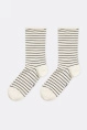 Носки жен,22245k,2039(молочный,молоч,,полос), (25-27)