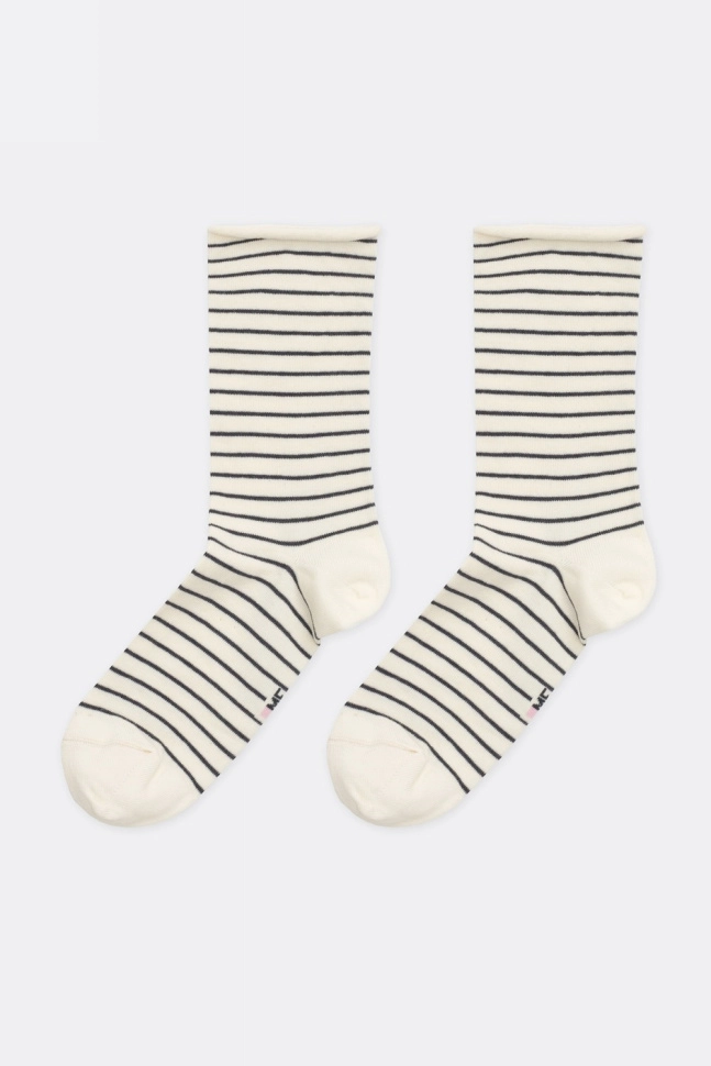 Носки жен,22245k,2039(молочный,молоч,,полос), (25-27)