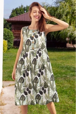 Платье жен,70155,1f-068(зеленый,зел,,листья), (42-170)