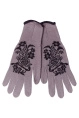 Перчатки жен,а11913,а11913-3(-,сер,-,меринос чер цв узор), (17)