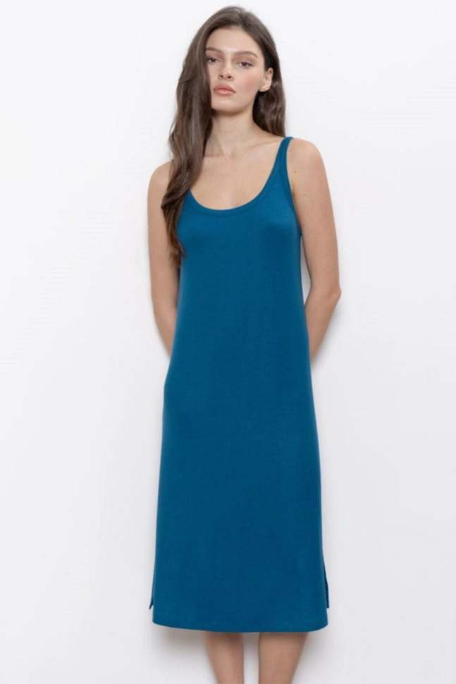 Сорочка ноч жен,70121,1h-715(бирюзовый,волна,,), (46-170)